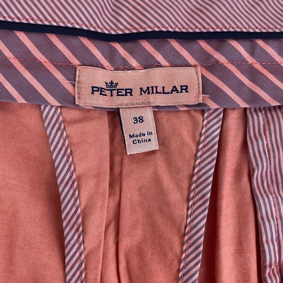 NWT Peter Millar Seaside Golf Shorts Light Cotton Blend Salmon Size 38 $115 - Picture 7 of 9
